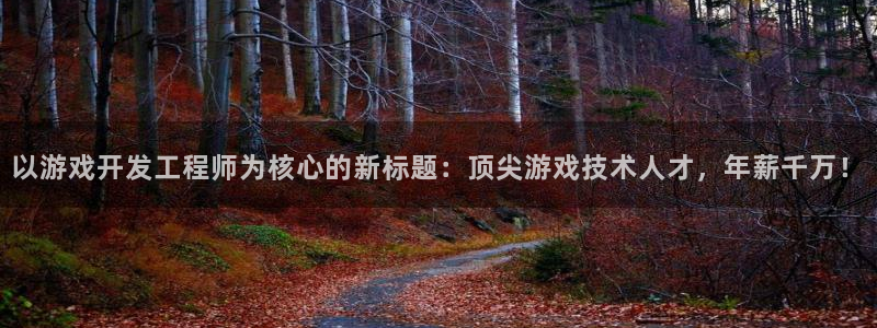 沐鸣277 77注册：以游戏开发工程师为核心的新标题：顶尖游戏技术人才，年薪千万！